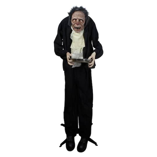 Northlight; 6ft. Lighted Animated Scary Butler Standing Halloween Decoration; Category:Halloween Inflatables; Image:1